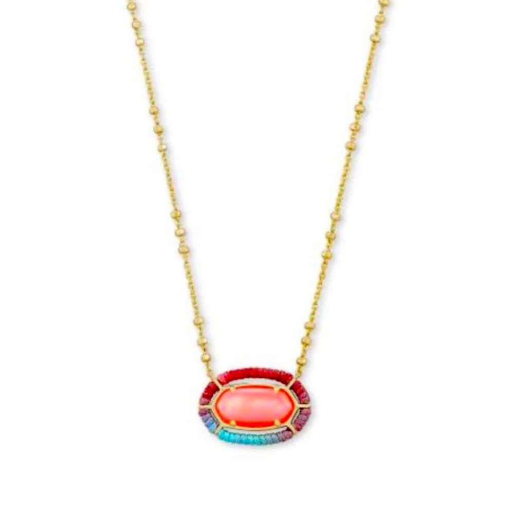 Kendra Scott Elisa pendant in coral illusion, NWOT